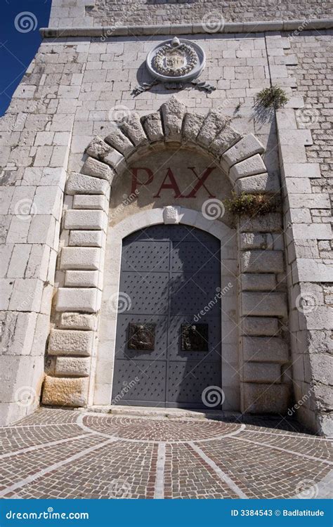 Door of peace (Pax) stock image. Image of peace, italy - 3384543