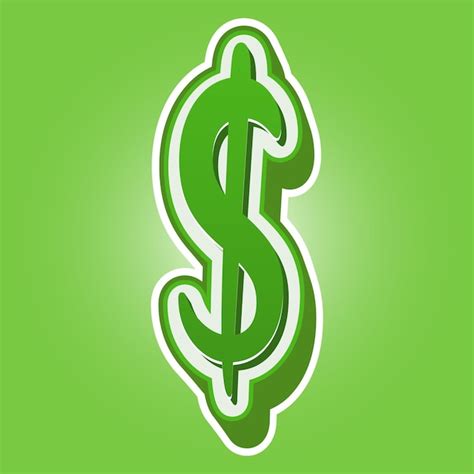 Premium Vector | A green dollar sign with a green background.