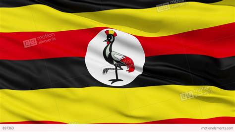 Waving National Flag Of Uganda Stock Animation | 897363