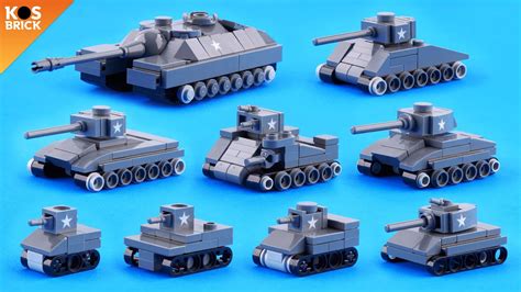 Lego WW2 United States Tank Mini Vehicles (Tutorial) - YouTube