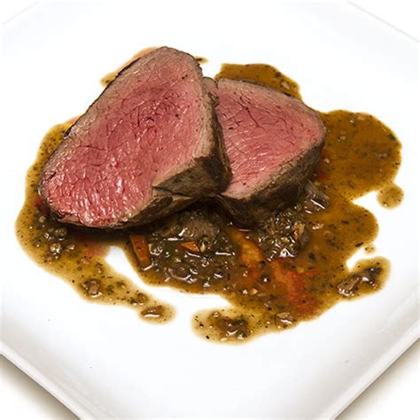 Piedmontese.com | Oven-Roasted Chateaubriand With Green Peppercorn-Mushroom Ragù Recipe