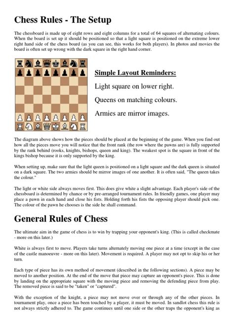 Chess Rules General | Chess Strategy | Games Of Mental Skill