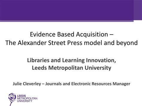 PPT - Leeds Metropolitan University PowerPoint Presentation, free download - ID:1610073