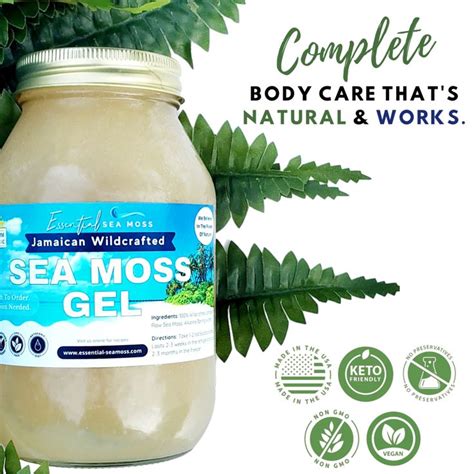 Buy Dr. Sebi Sea Moss Gel | Essential Sea Moss | Sea moss, Detox drinks ...