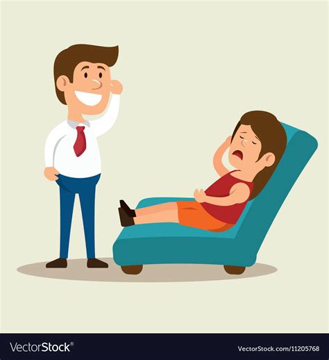 Woman cartoon mental counseling therapist Vector Image