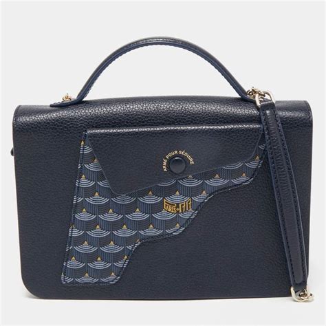 Faure Le Page Blue Leather Calibre 21 Top Handle Bag Faure Le Page ...