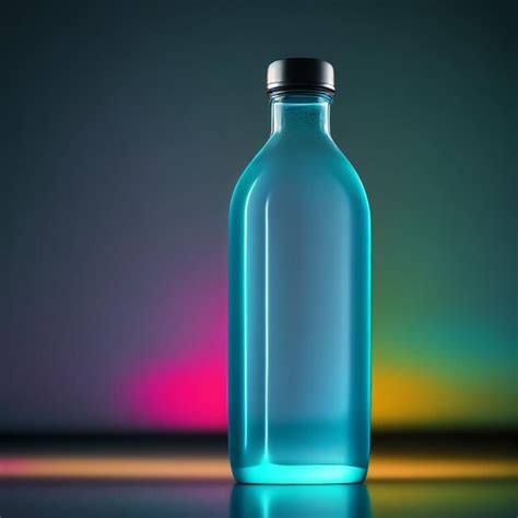 Premium AI Image | A water bottle isolated on a colorful background