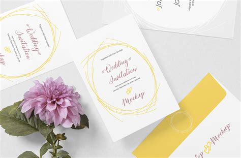 Free Wedding Card Mockup — Free Mockup World