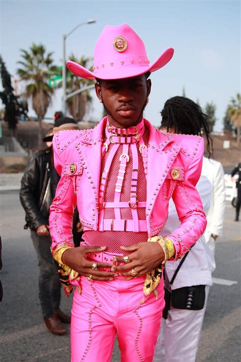 Lil Nas X's Pink Versace Cowboy Outfit at the Grammys 2020 | POPSUGAR Fashion