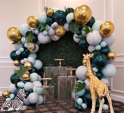 Jungle safari theme baby shower decorations boy balloon etsy – Artofit