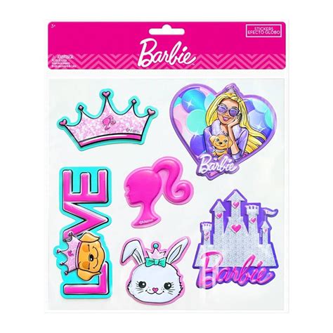 Set de Stickers Barbie con Efecto Globo | Walmart