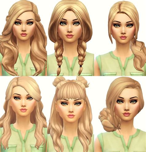 The Sims 4 Cc Hair Maxis Match Cheveux Sims Sims Sims 4 Contenu | Hot ...