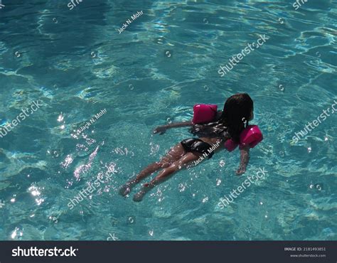 Little Girl Floating Swimming Pool Stock Photo 2181493851 | Shutterstock