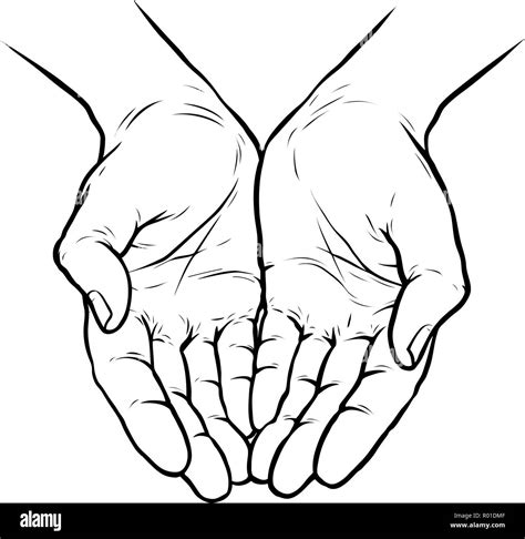 Hands Together Clipart Black And White