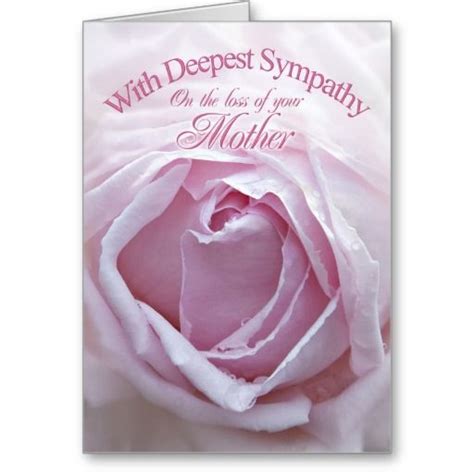 Sympathy for loss of Mother, beautiful pink rose Card | Zazzle | Mother card, Beautiful pink ...