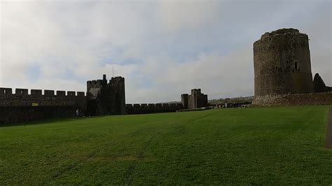 Inside Pembroke castle. Virtual tour. Wales