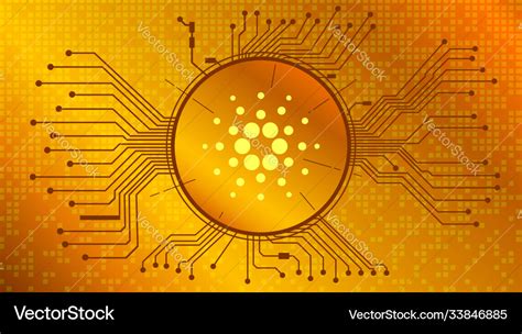 Cardano cryptocurrency token symbol ada coin icon Vector Image