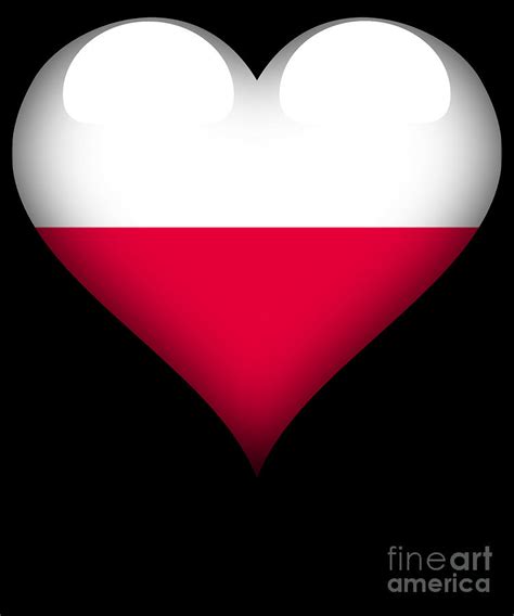 Heart Poland Flag Digital Art by Jose O - Fine Art America