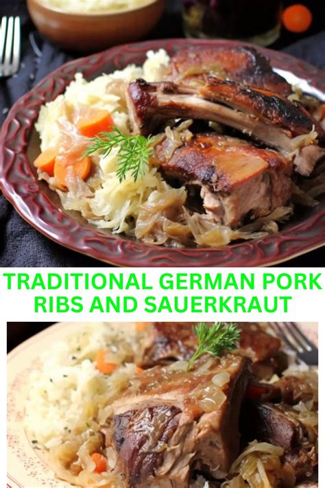 Traditional German Pork Ribs And Sauerkraut