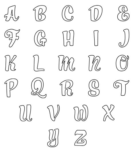 Printable Cursive Bubble Letters Set - Freebie Finding Mom | Cursive bubble letters, Bubble ...