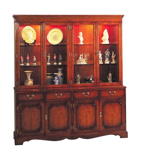 Bradley Mahogany 894 4 Door Display Cabinet - TR Hayes Furniture Bath