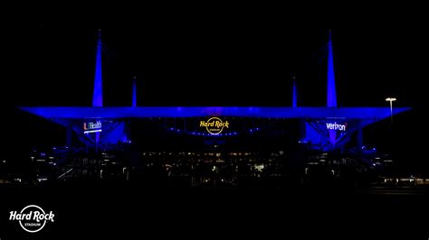 Light It Blue: Hard Rock Stadium Honors Health Care Professionals