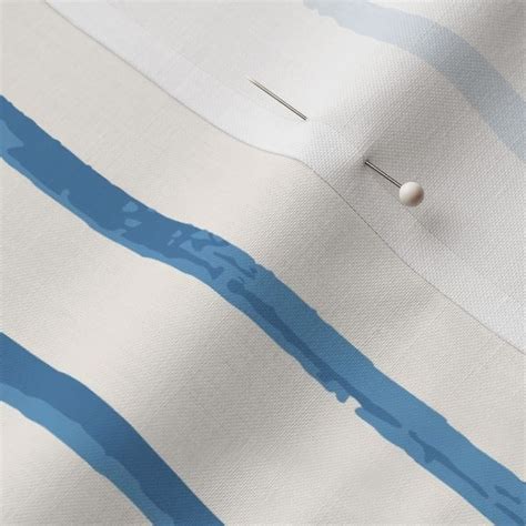 Rustic Stripe in Azure Fabric | Spoonflower