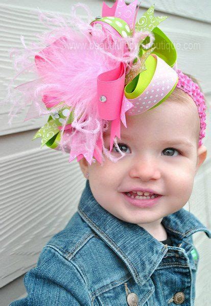 Lime Green, Hot Pink, and Pink Over the Top Hair Bow or Baby Headband Big Hair Bows, Bow Hair ...