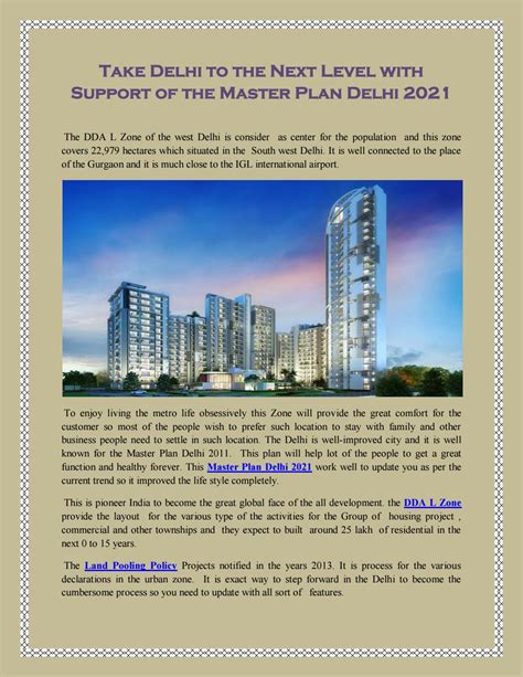 Take delhi to the next level with support of the master plan delhi 2021 by nityanand - Issuu