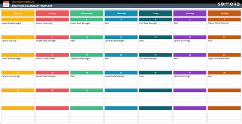 Training Calendar Template [Free Template]