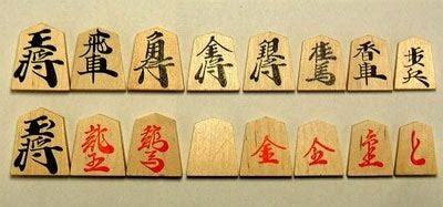 About the kanji on Shogi pieces : shogi