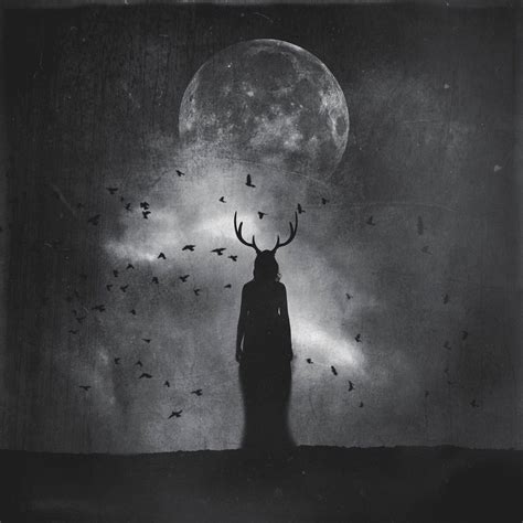 Goddess of the Moon PRINT - full moon photo, surreal super moon, home decor astrology black dark ...