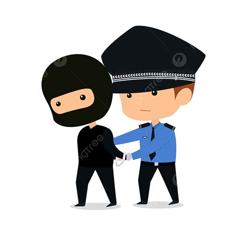 Thief And Police Clipart Black