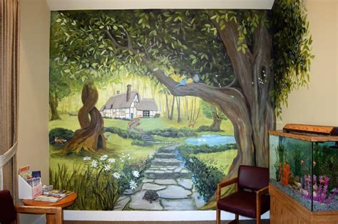 Tree forest animals cottage mural MBPaint Design Melissa Barrett by ...