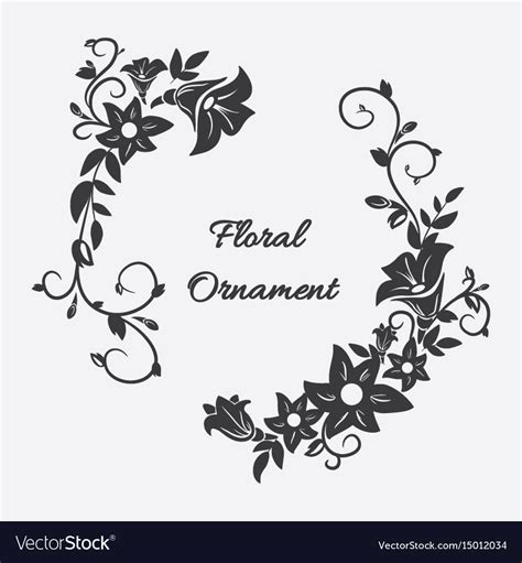 Card with flower ornament Royalty Free Vector Image