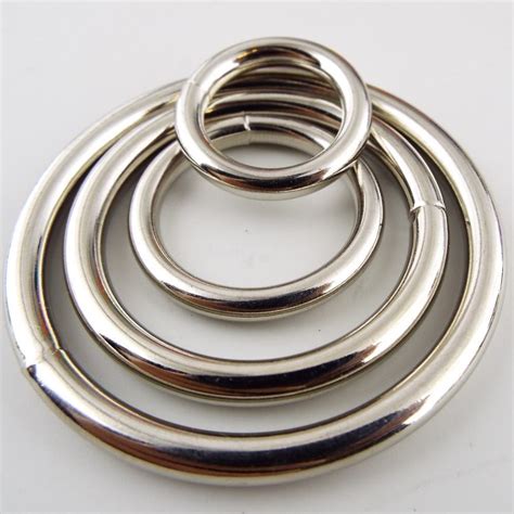 20 25 38 50mm Welded Solid Heavy Metal O Rings Silver Chrome Nickle BUY 2 4 8 - UKHaberdashery ...