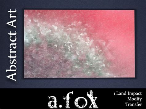 Second Life Marketplace - a.fox Canvas Art - Abstract Energy - Pink