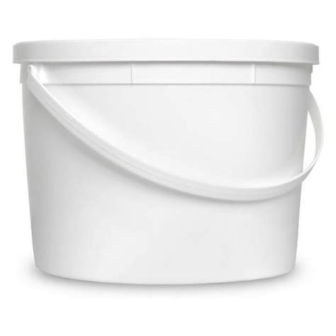 1 Gallon White Bucket & Lid - Set of 12 - Durable 90 Mil All Purpose Pail - Food Grade ...