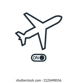 Airplane Mode Line Icon Vector Airplane Stock Vector (Royalty Free) 2125498556 | Shutterstock