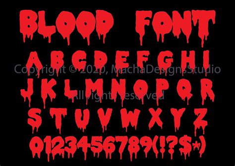 Blood Font SVG Blood Alphabet SVG Horror Font SVG Terror - Etsy Canada