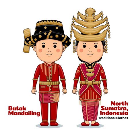 Couple wear Batak Mandailing, North Sumatra, Indonesian Traditional ...