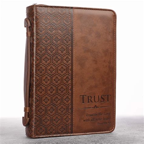 Trust Brown Tile Design Bible / Book Cover - Proverbs 3:5 (Large) | eBay