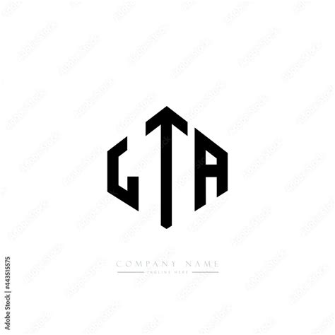 LTA letter logo design with polygon shape. LTA polygon logo monogram ...