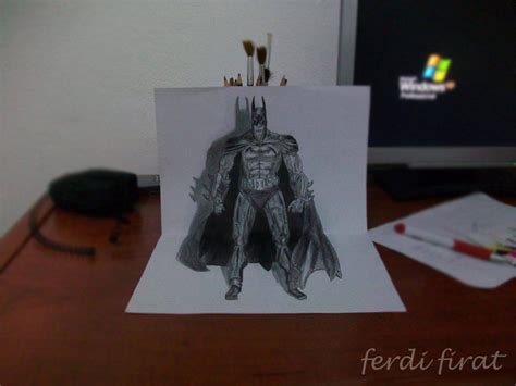 3D Drawing Art - Batman by vexilloid on DeviantArt