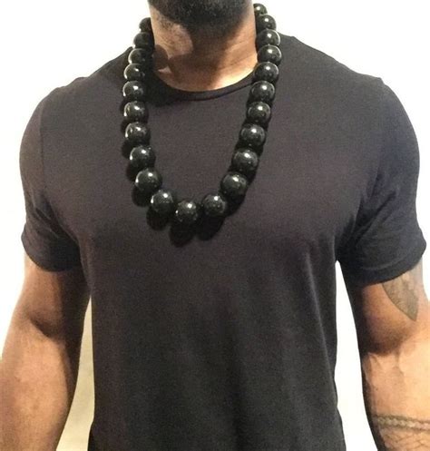 African inspired chunky black beaded necklace 30mm | Black bead necklace, African beads necklace ...