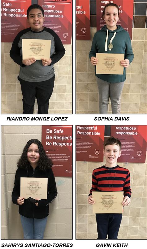 Washington Middle School Names February Students Of The Month | News, Sports, Jobs - Post Journal