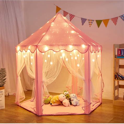 Princess Castle Tent for Girls Fairy Play Tents for Kids Hexagon ...