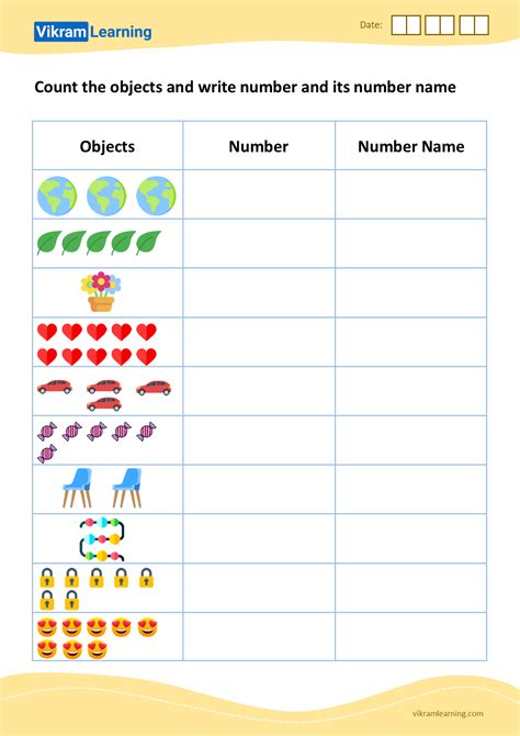 Number Names 1 To 10 Worksheet