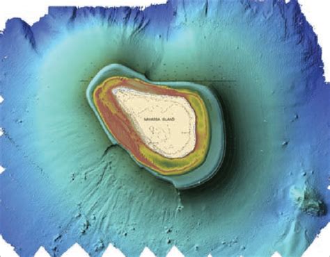 11. Bathymetric map of Navassa Island and the surrounding coastal area ...