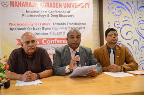 Maharaja Agrasen University to organize an international conference on Pharmacology and Drug ...